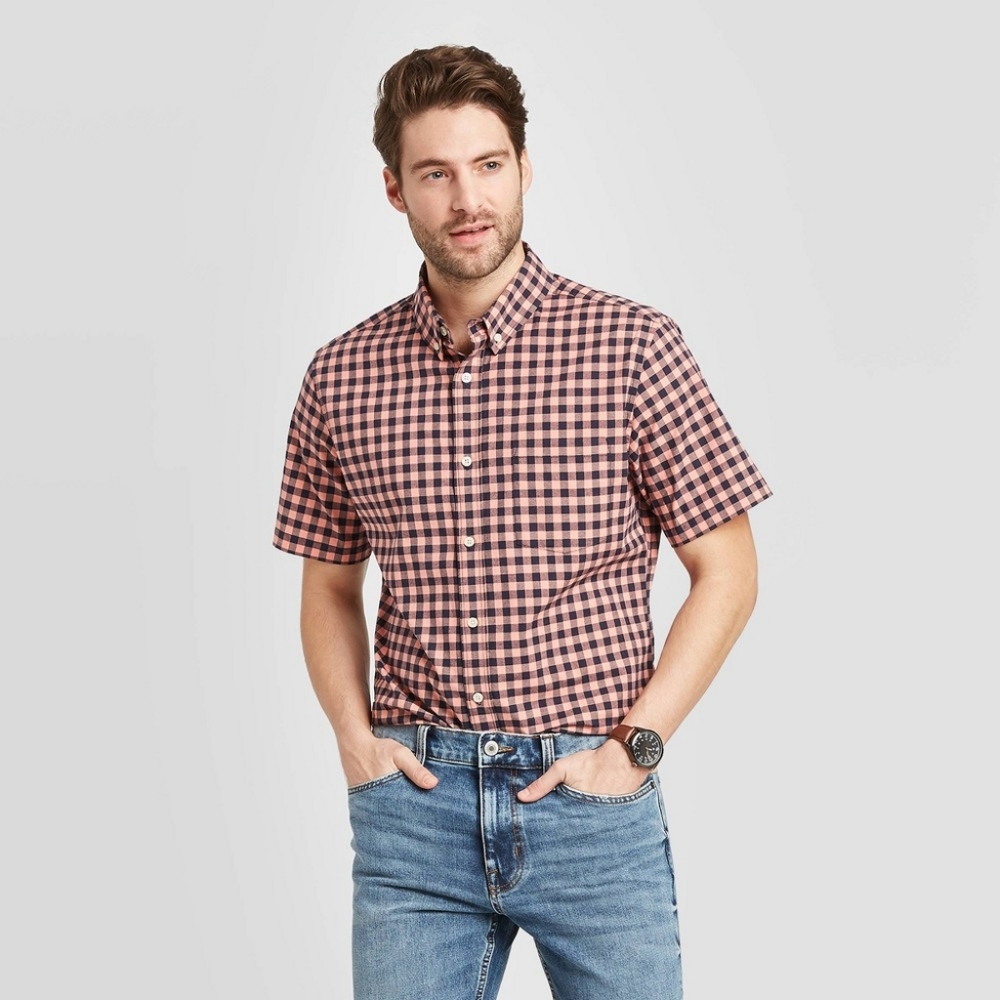 Goodfellow slim fit checked button-down Shirt